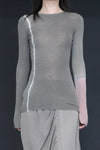 SWAYING/KNIT tie-dyed thin wool long-sleeved top SW24SS1T60 green